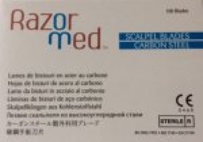 Skalpellklingen  Nr.15  Razor Med Carbon Pack 100 Stck. steril CE für Halter Nr. 3